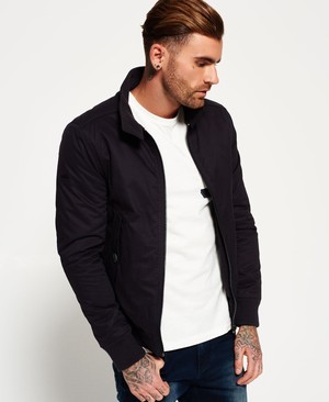 Superdry Winter Longhorn Harrington Férfi Kabát Sötétkék | NEGRZ1953